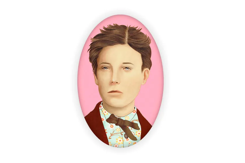 Broche Arthur Rimbaud (Rose)