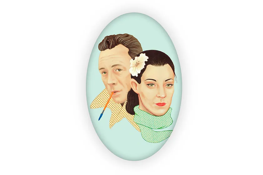 Broche Albert Camus & Maria Casarès