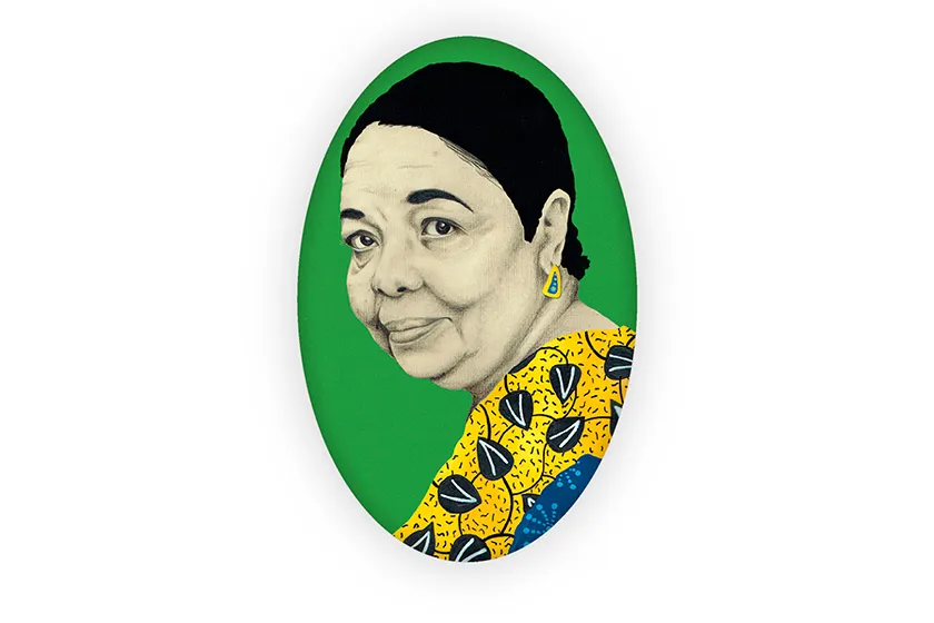 Broche Cesária Evora (Vert)