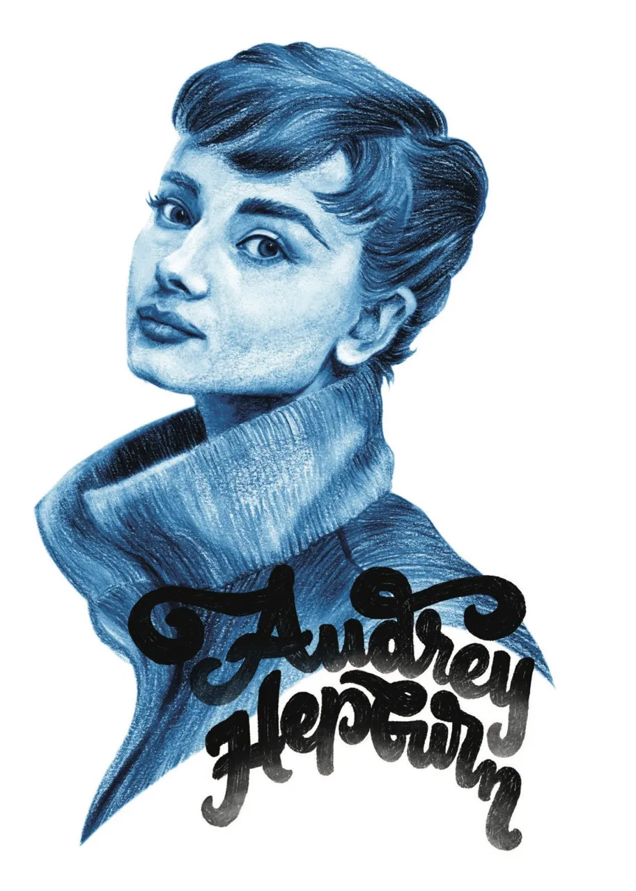 Carte postale Audrey Hepburn