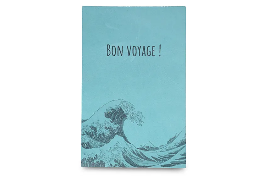 Carte postale cuir Bon Voyage – La vague