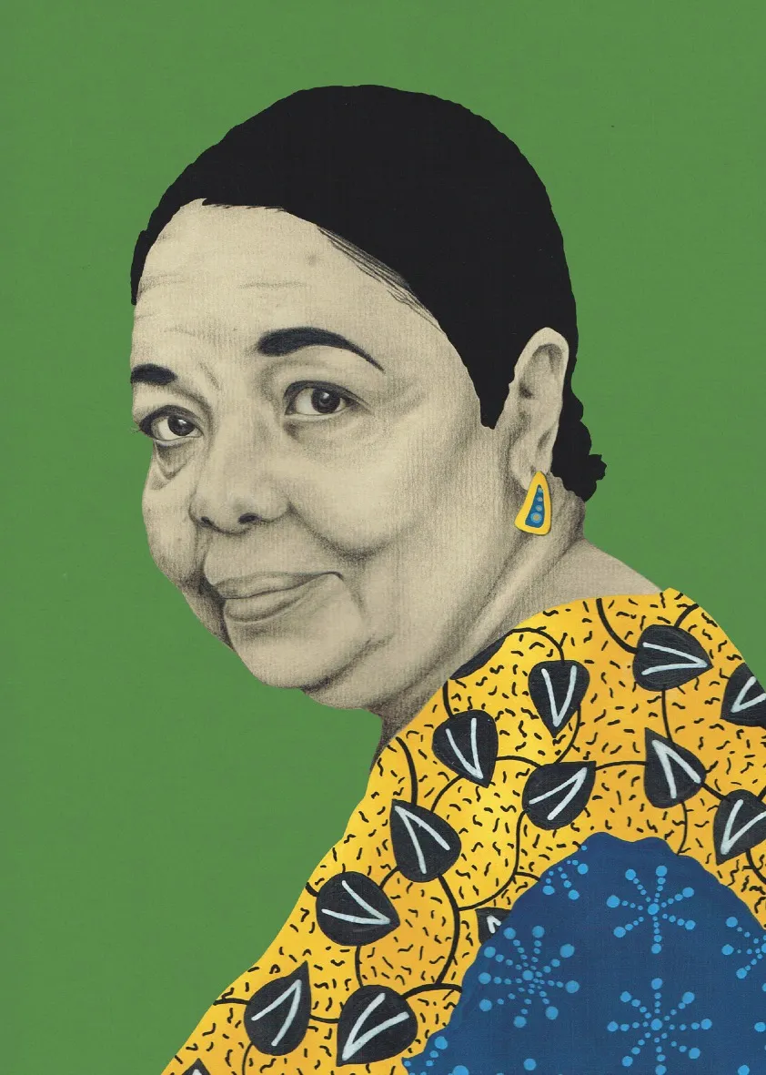 Carte postale Cesária Evora (Vert)