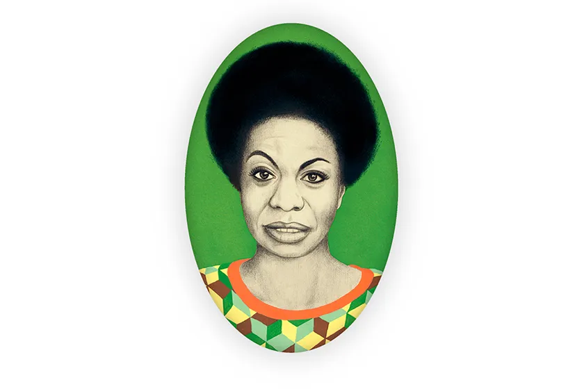 Broche Nina Simone (Vert)