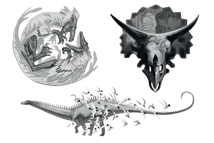 Tatouage éphémère Passion dinosaure II