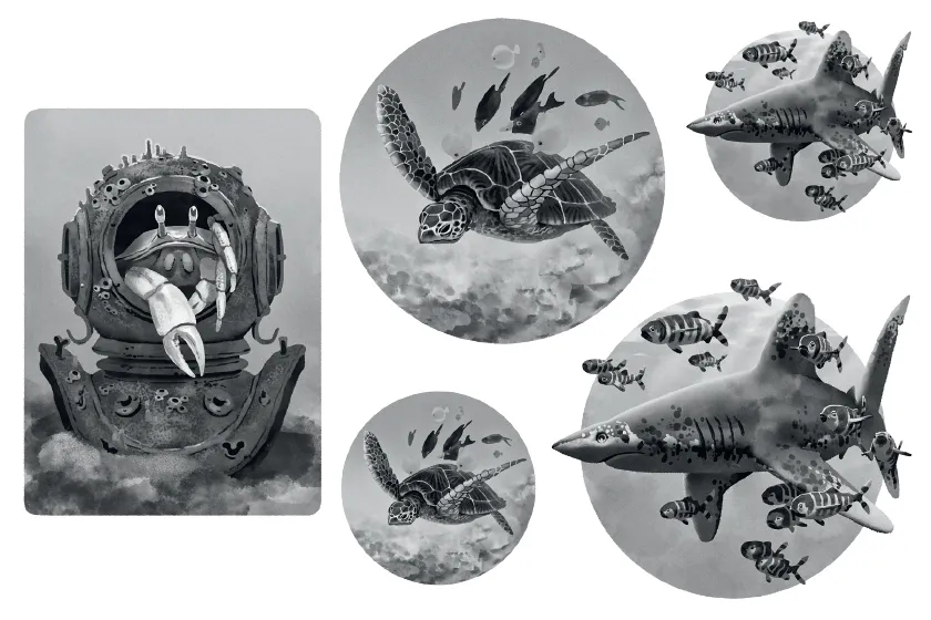 Tatouage éphémère Trésors des océans