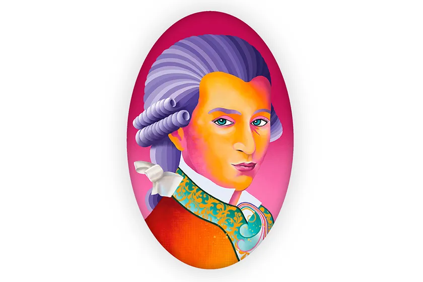Broche Wolfgang Amadeus Mozart
